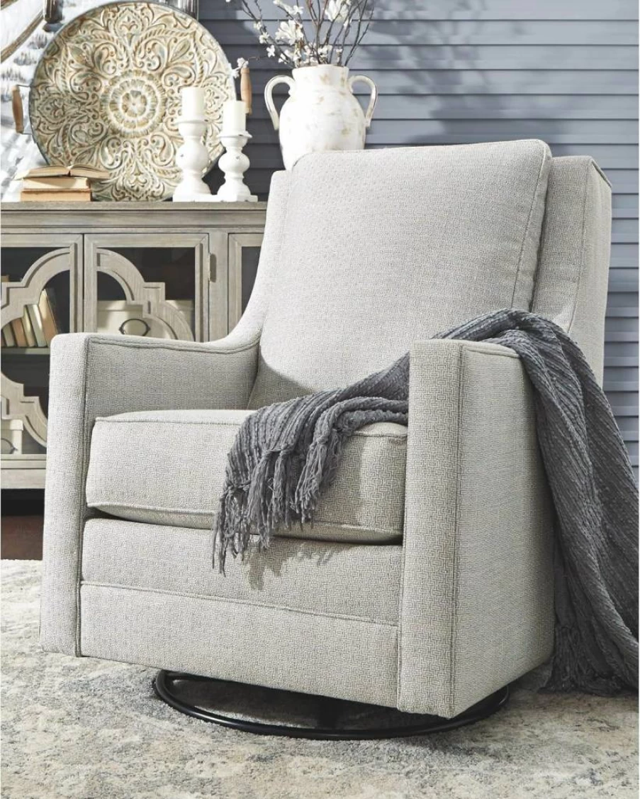 Signature Design by Ashley Darcy Plush Casual Chair in Black - Soft Comfortable Lounge Seating