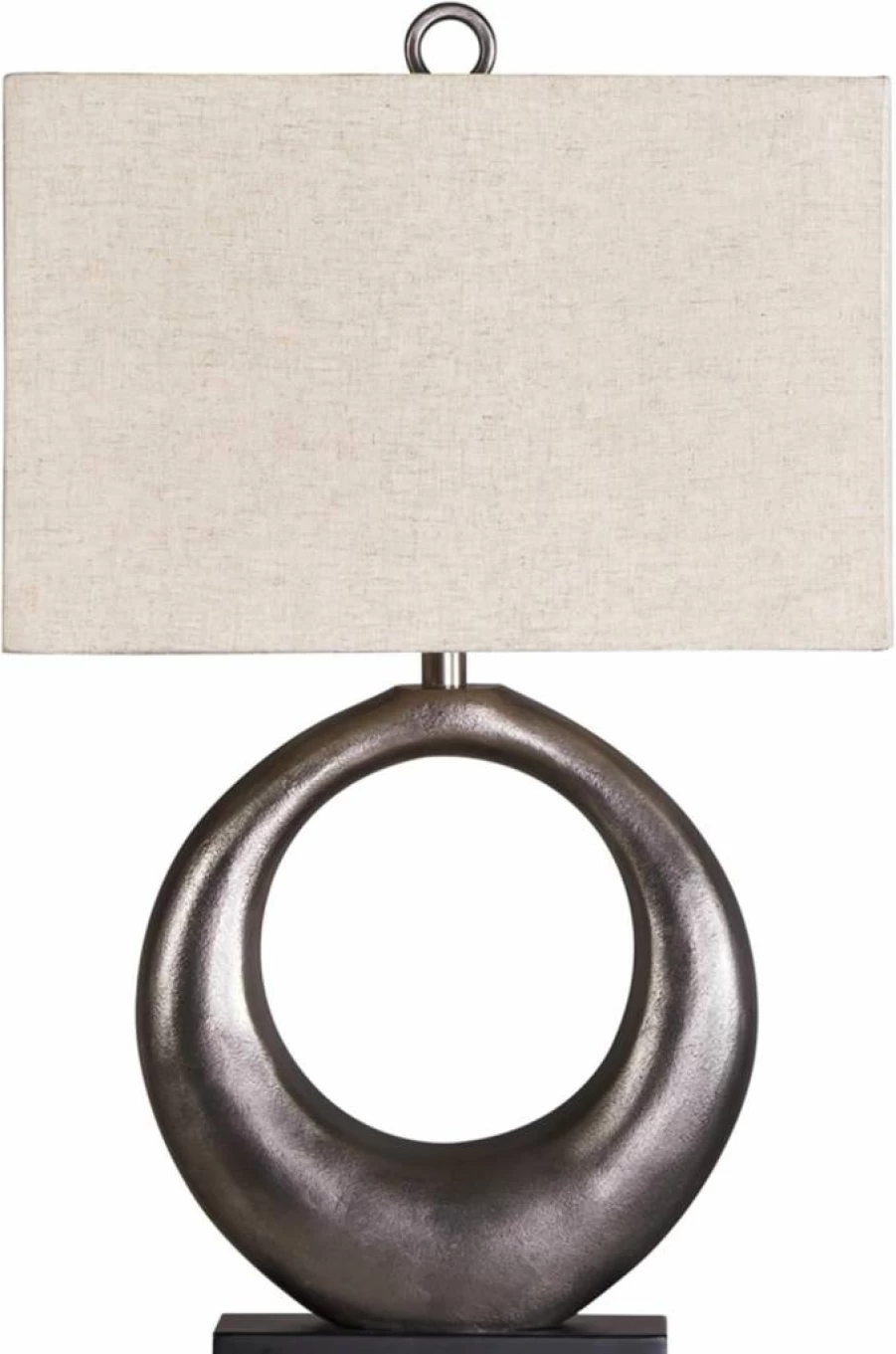 Signature Design by Ashley Saria 29.5" Antique Silver Table Lamp, Modern Eclectic Lighting for Home Decor