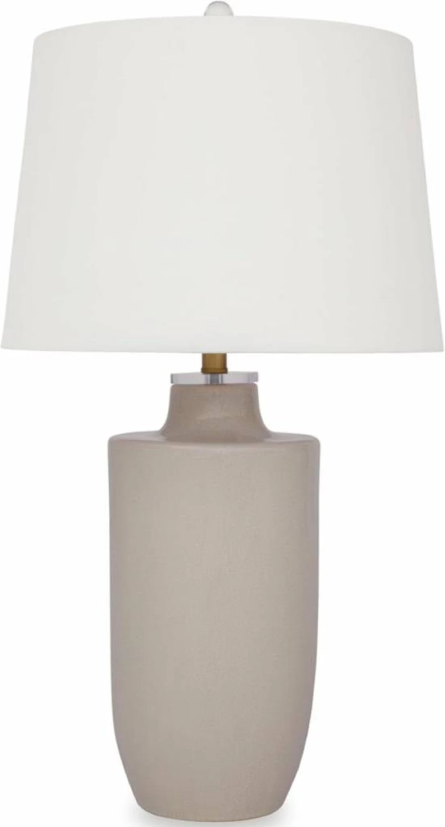 Signature Design by Ashley Cylener Vintage Ceramic Table Lamp - 3-Way Switch, White & Beige Home Decor Lighting