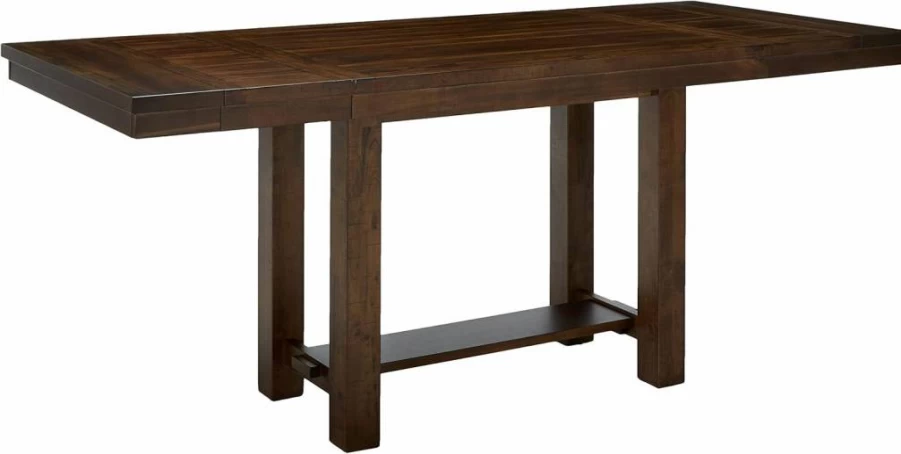 Signature Design by Ashley Moriville 36" Rustic Farmhouse Extendable Counter Height Dining Table in Brown