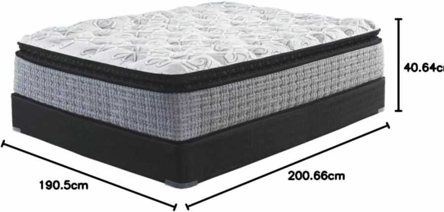 Signature Design by Ashley King Size 12 Inch Hybrid Mattress - Cooling Gel Memory Foam, Lumbar Support, Medium Firm