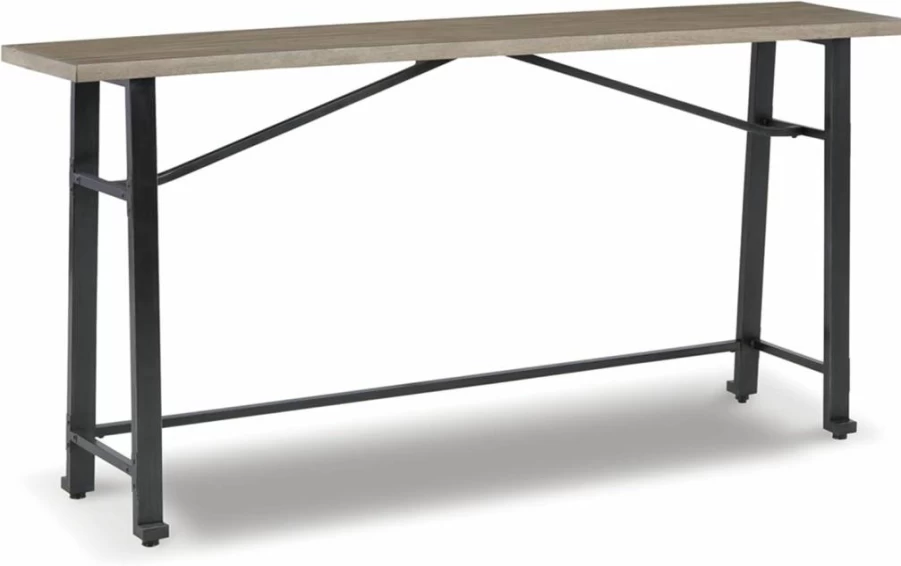 Signature Design by Ashley Karisslyn Black & Beige Industrial Style Counter Height Dining Table