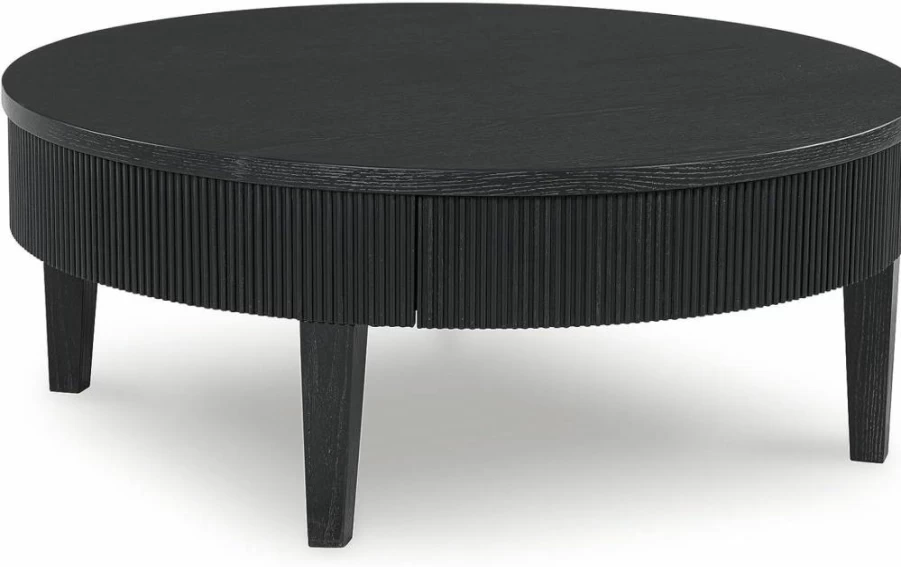 Signature Design by Ashley Marstream Modern Black Coffee Table - 4-Leg Contemporary Living Room Furniture