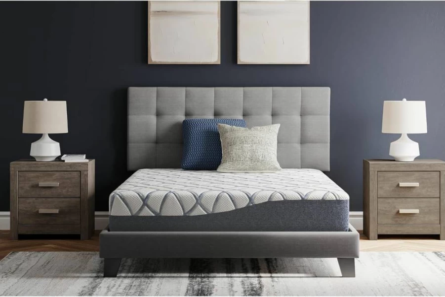 Signature Design by Ashley 12 Inch Medium Firm Memory Foam Mattress - Green Tea & Charcoal Infusion for Pressure Relief, Full Size