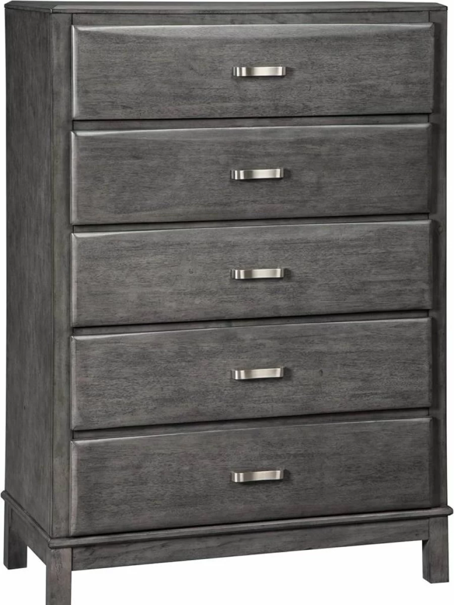 Signature Design by Ashley Caitbrook Weathered Gray 7-Drawer Dresser with Dovetail Construction - Contemporary Bedroom Chest