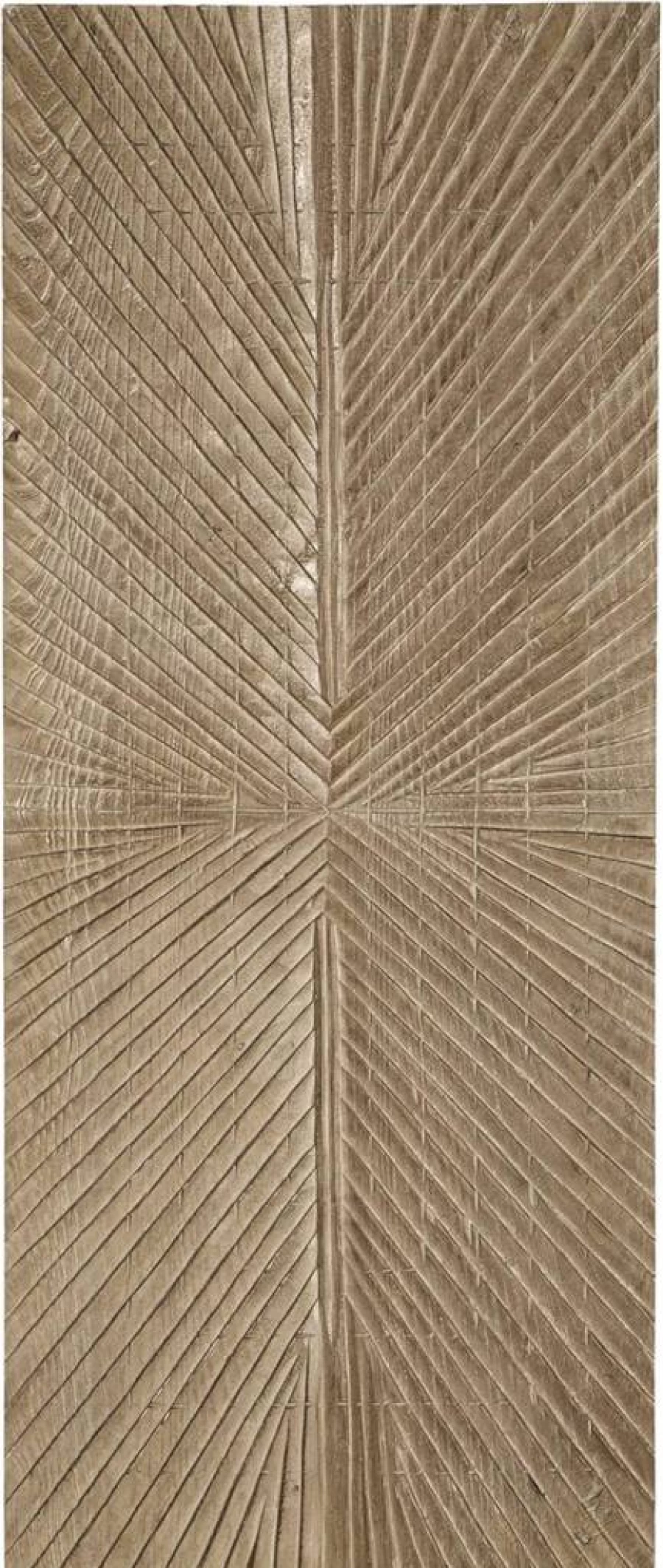 Signature Design by Ashley Lenora Rustic Sunburst Wood Wall Art, 20x48 Inches, Brown, Handcrafted Home Decor