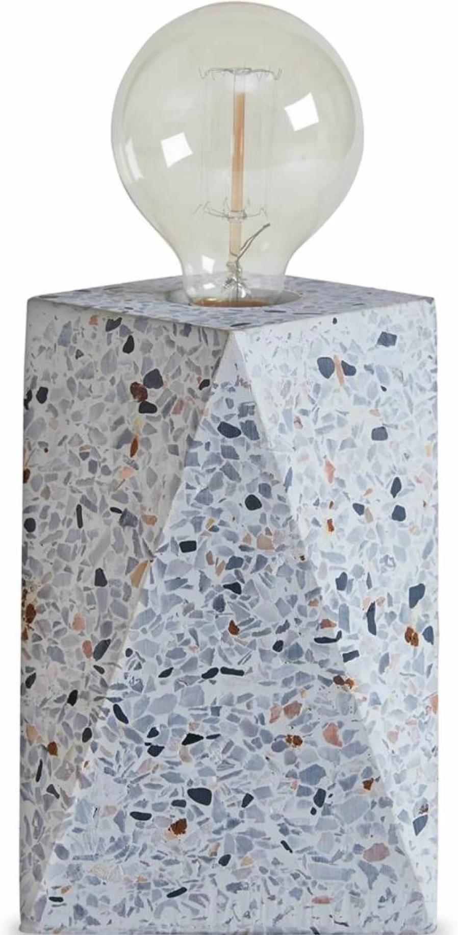Signature Design by Ashley Maywick Modern White & Gray Concrete Table Lamp 7.13" Contemporary Lighting