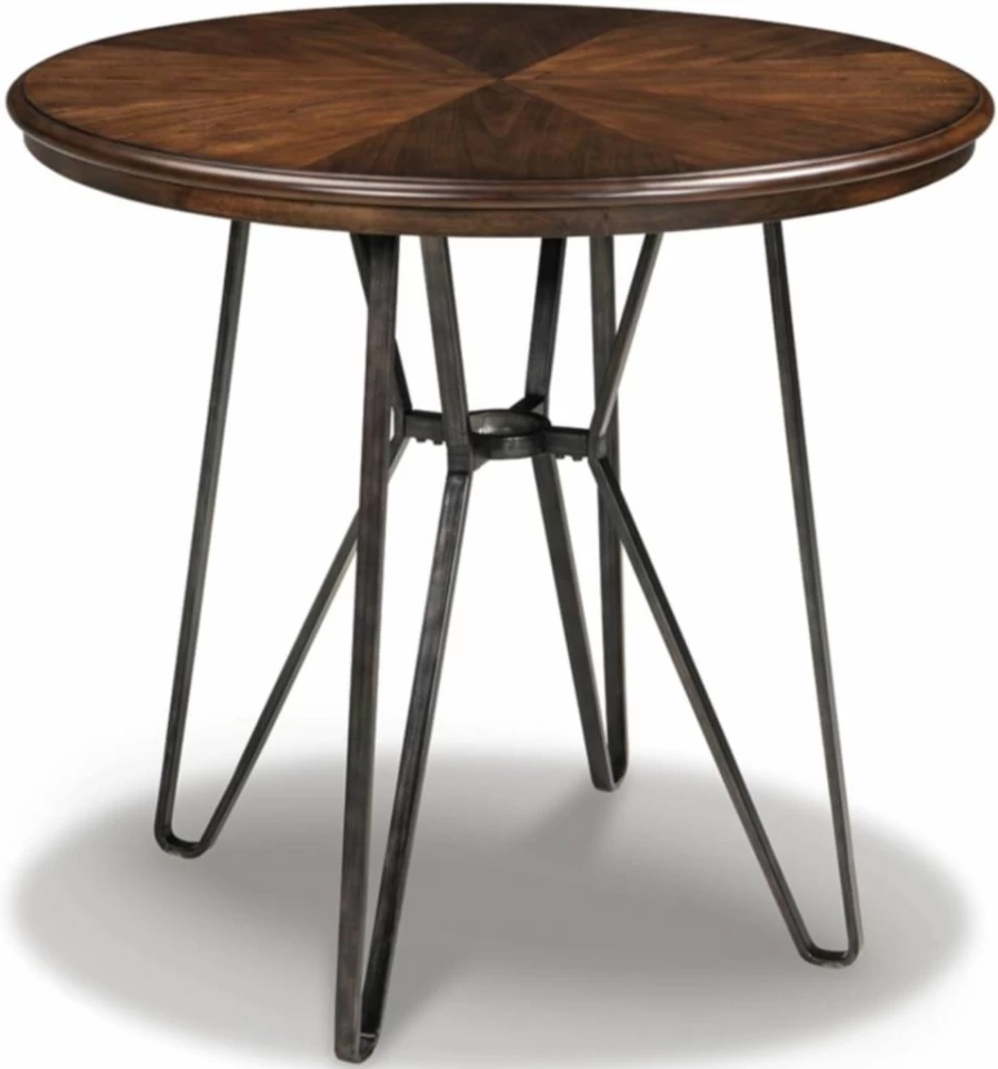 Signature Design by Ashley Mid-Century Modern Centiar Dining Table - Brown Wooden Finish for Stylish Dining Rooms