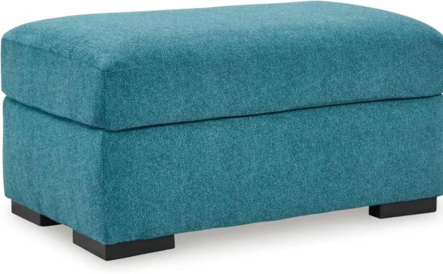 Signature Design by Ashley Keerwick Modern Yellow Ottoman for Living Room – Stylish Footrest & Accent Piece