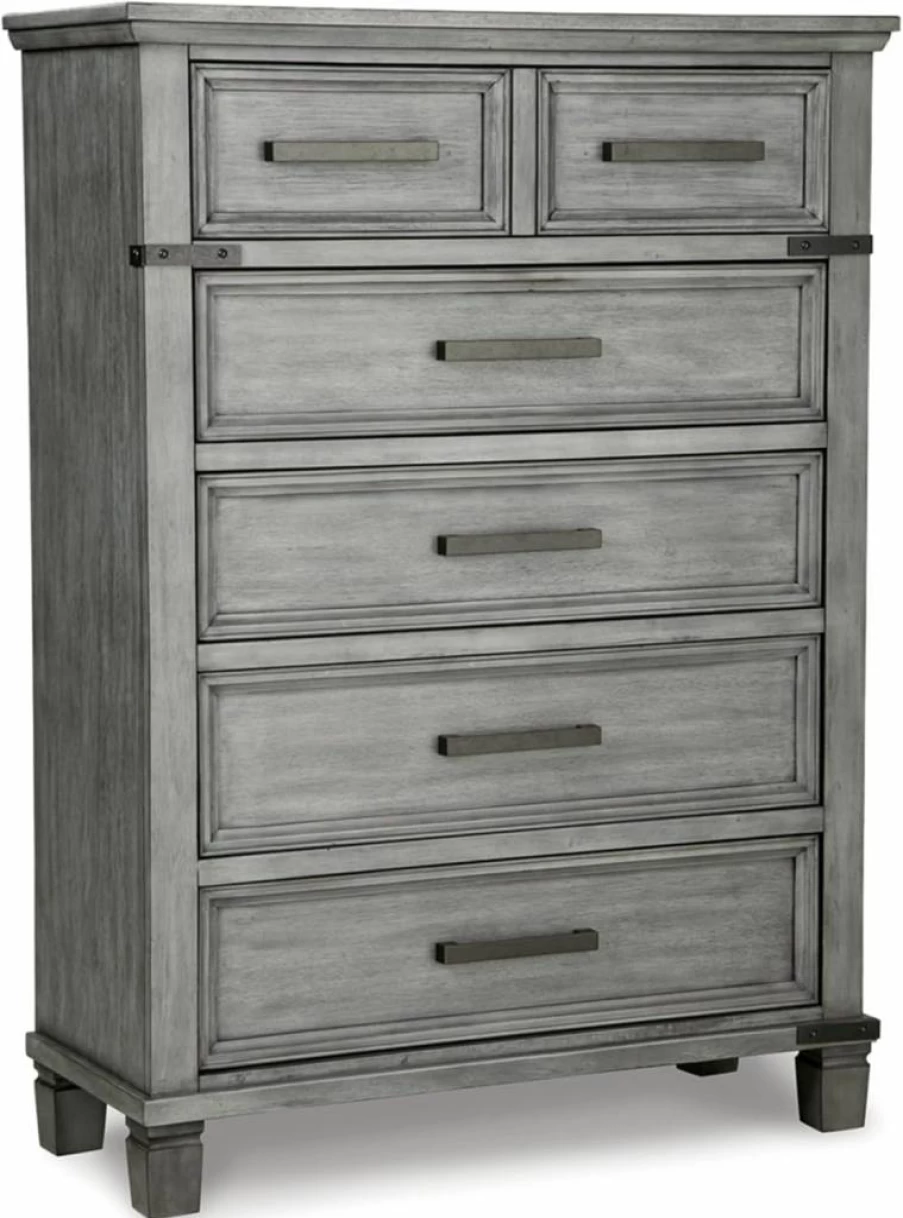 Signature Design by Ashley Russelyn 7-Drawer Rustic Gray Dresser - Solid Wood Bedroom Storage Chest