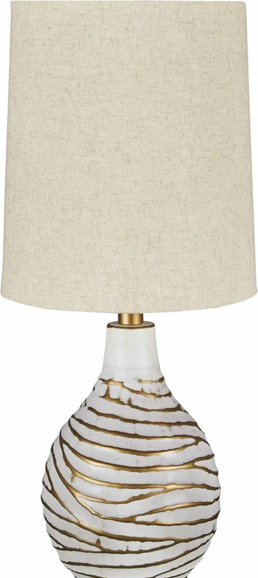 Signature Design by Ashley Mari Contemporary 27.75" Gray & Gold Mercury Glass Table Lamp - Modern Home Decor Lighting