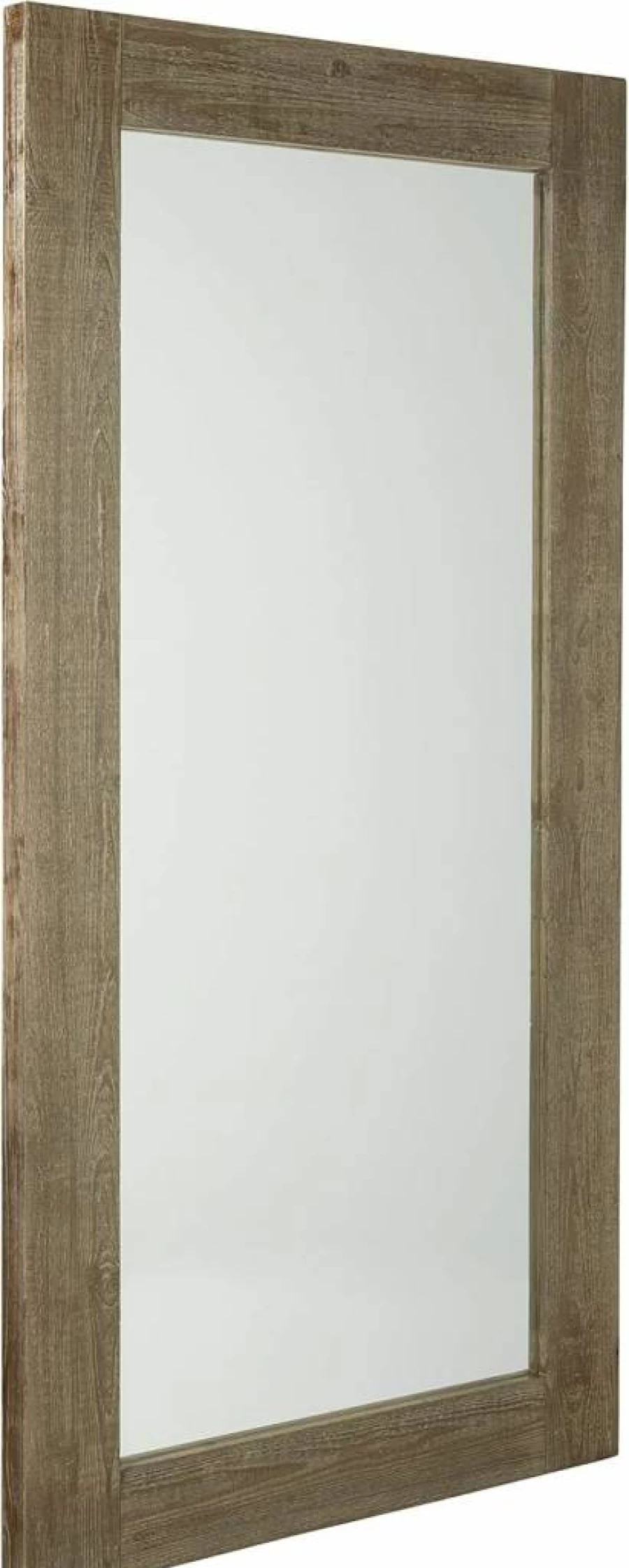 Signature Design by Ashley Waltleigh 72" Vintage Brown Floor Mirror - Elegant Freestanding Full-Length Mirror