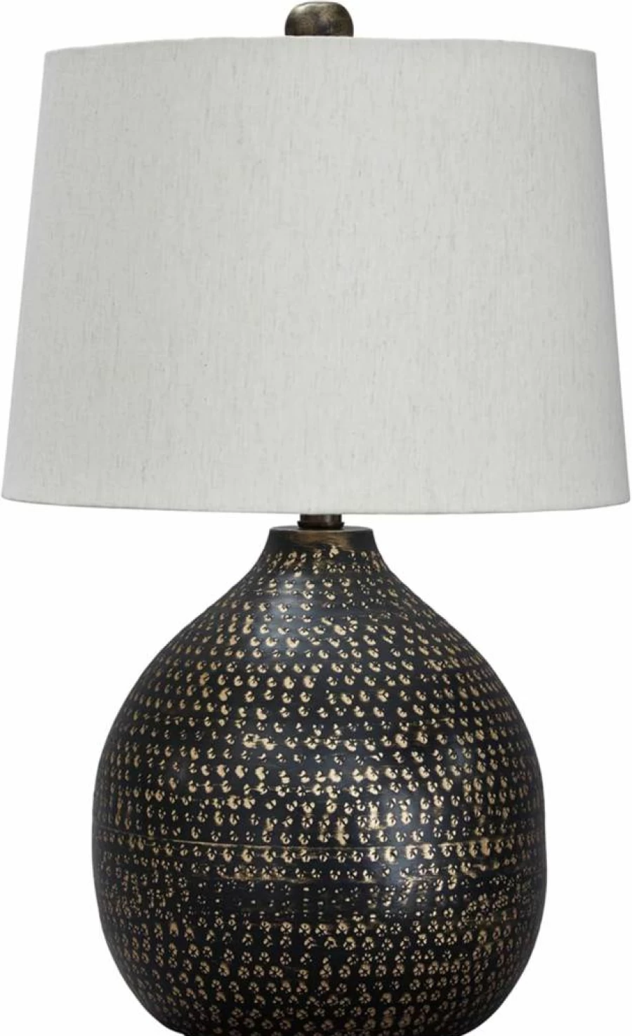 Signature Design by Ashley Magalie Modern 23-inch Hammered Aluminum Table Lamp in Antique Silver Finish