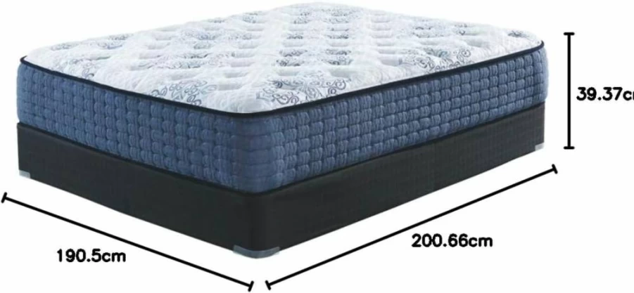 Signature Design by Ashley Augusta2 King Size 12-Inch Hybrid Mattress with Euro Pillow Top, Gel Memory Foam & Lumbar Support