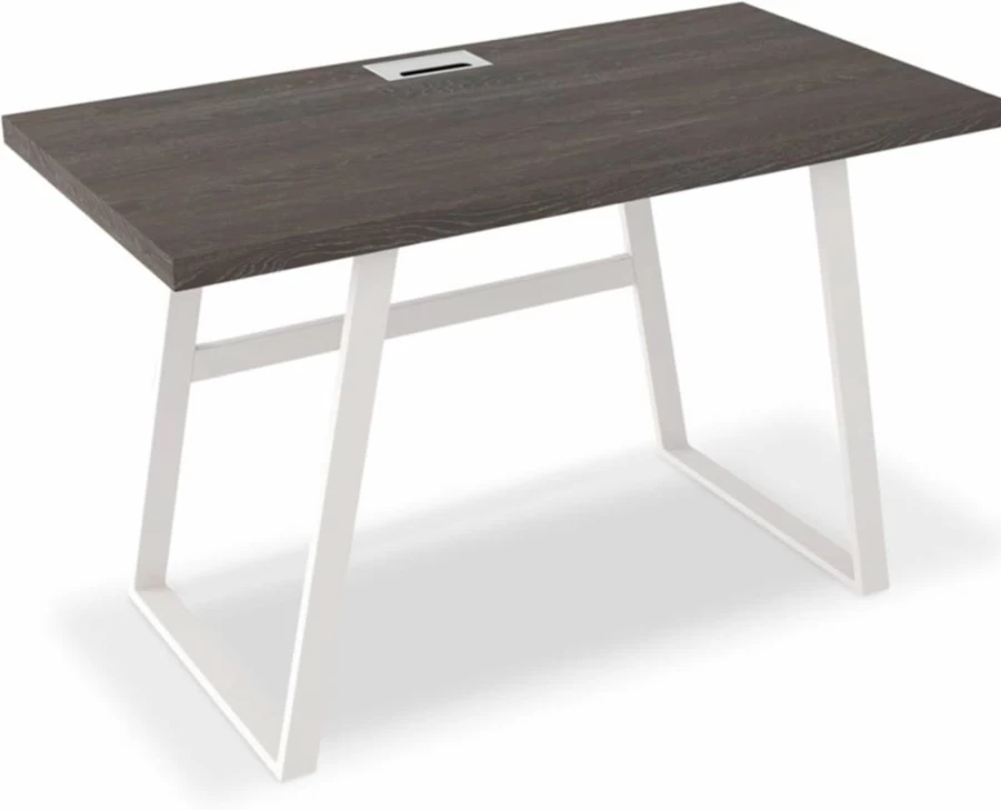 Signature Design by Ashley Dorrinson 47" Modern Farmhouse Writing Desk for Home Office, Gray & White Finish
