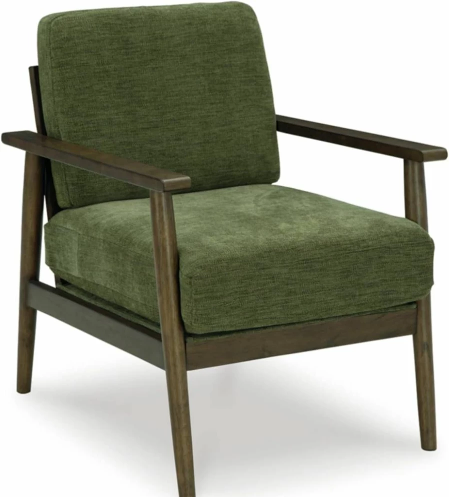 Mid-Century Modern Green Upholstered Accent Chair - Signature Design by Ashley Bixler Showwood Collection