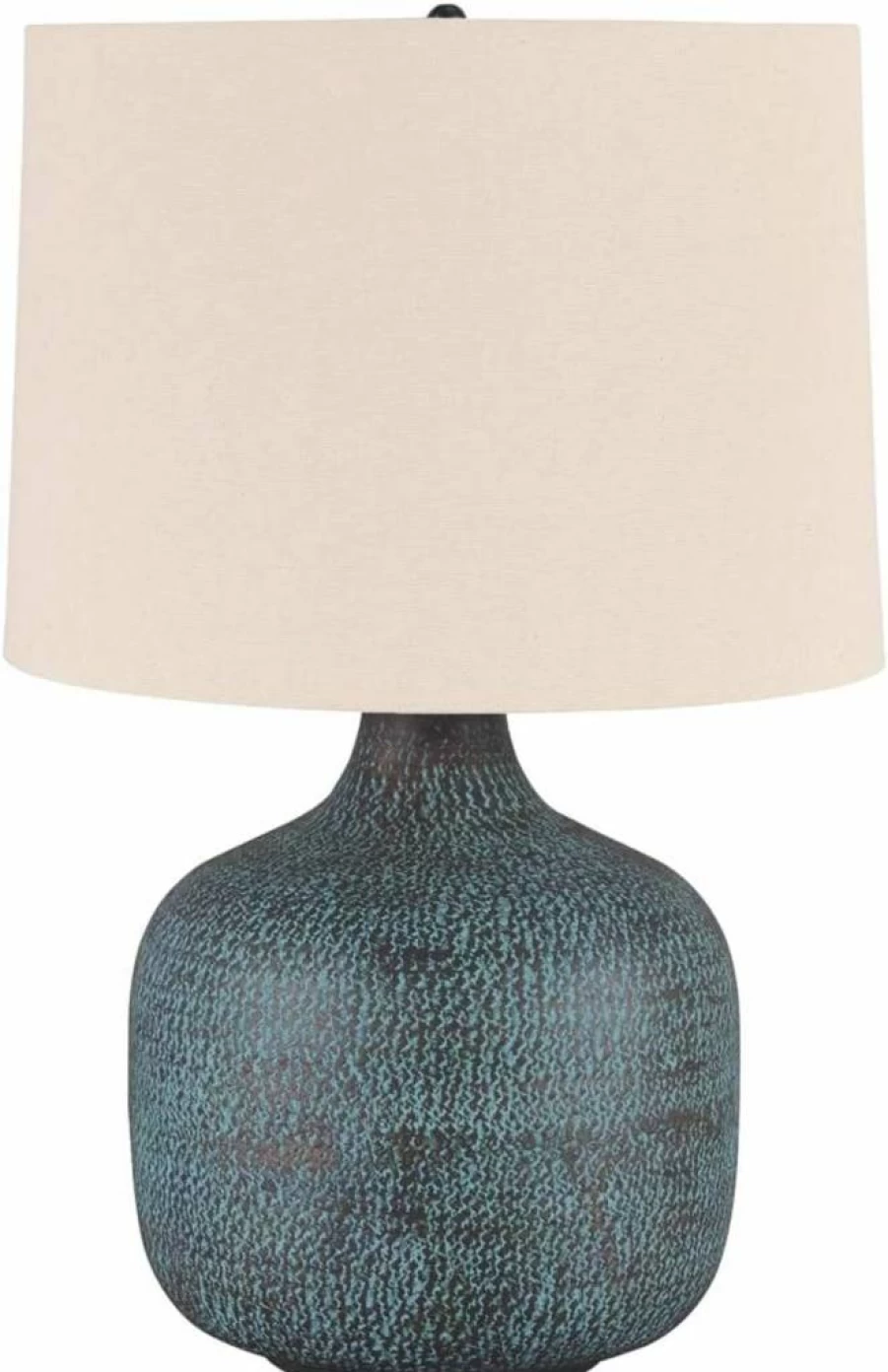 Signature Design by Ashley Malthace 24.5" Metal Table Lamp - Beige, Copper, Blue & Bronze Accent Lighting for Home Decor