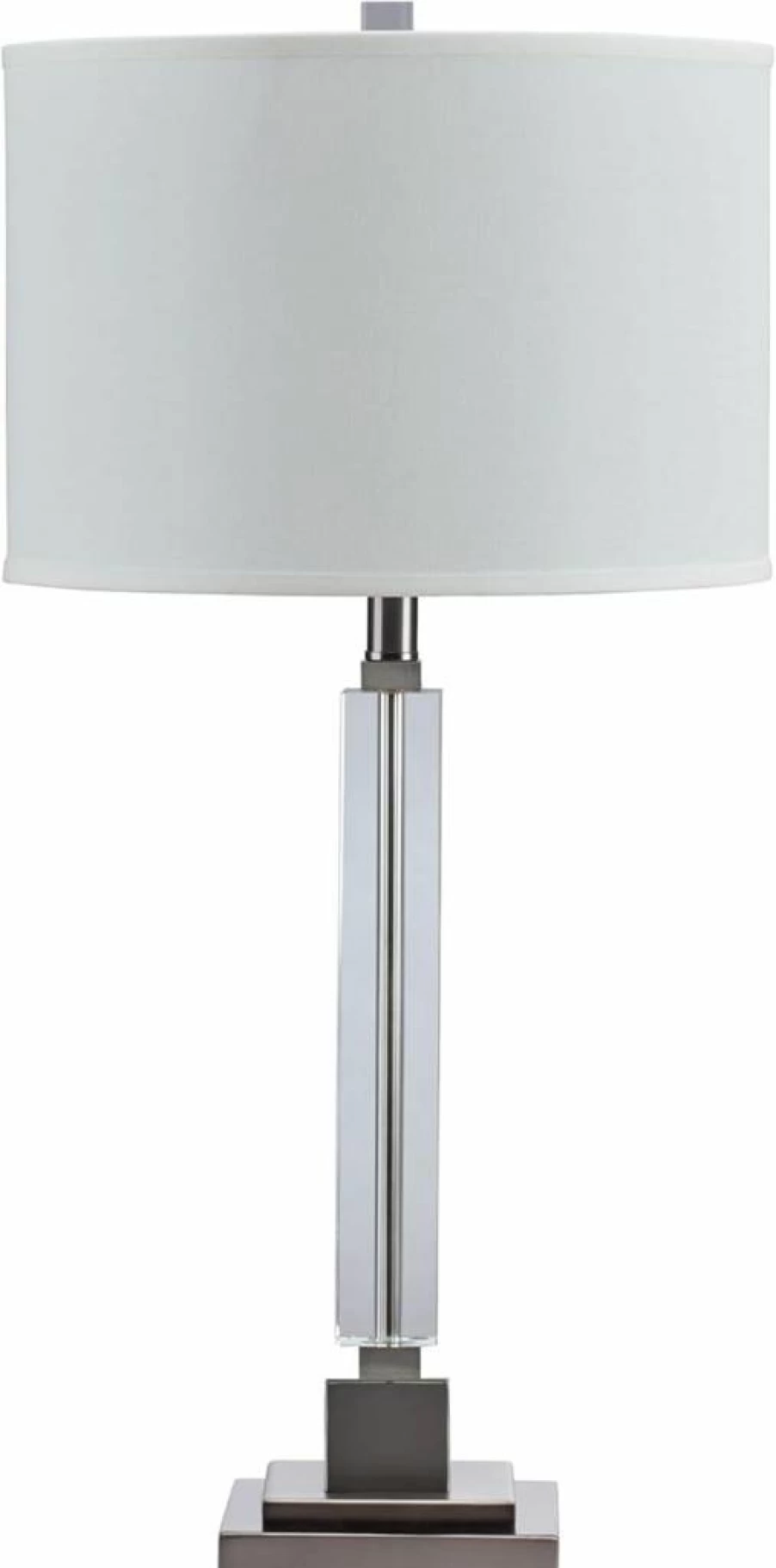 Signature Design by Ashley Deccalen Modern Crystal Table Lamp in Silver - Elegant Contemporary Lighting