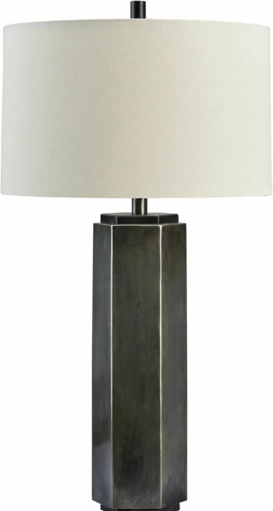Signature Design by Ashley Dirkton 31.38" Contemporary Table Lamp in Antique Pewter Finish - Modern Lighting for Home & Office