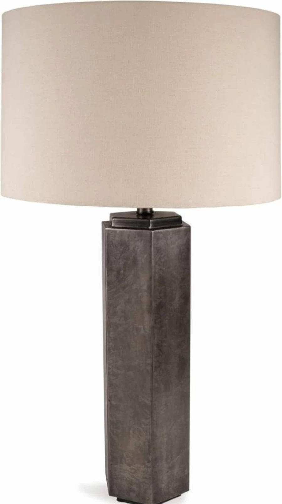 Signature Design by Ashley Dirkton 31.38" Contemporary Table Lamp in Antique Pewter Finish - Modern Lighting for Home & Office