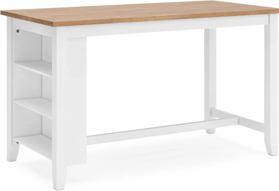 Signature Design by Ashley Caitbrook Rustic Dark Gray Counter Height Dining Table with Storage