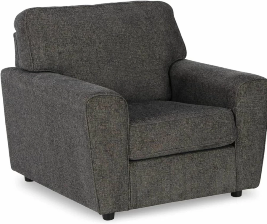 Signature Design by Ashley Cascilla Gray Upholstered Casual Chair - Rectangular Accent Chair for Living Room