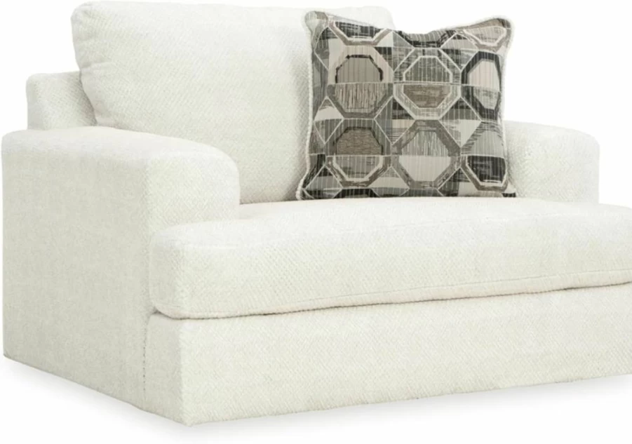 Signature Design by Ashley Karinne Modern Oversized Upholstered Chair in Gray - Plush Comfortable Living Room Seating