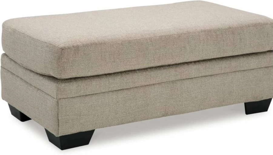 Signature Design by Ashley Stonemeade Dark Brown Contemporary Upholstered Rectangular Ottoman with Storage