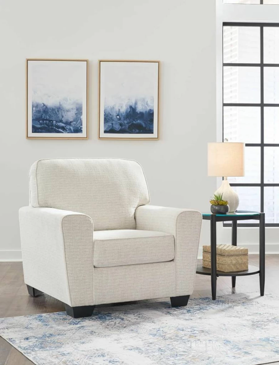 Signature Design by Ashley Cashton Modern Blue Upholstered Chair - Stylish Comfort for Home & Office