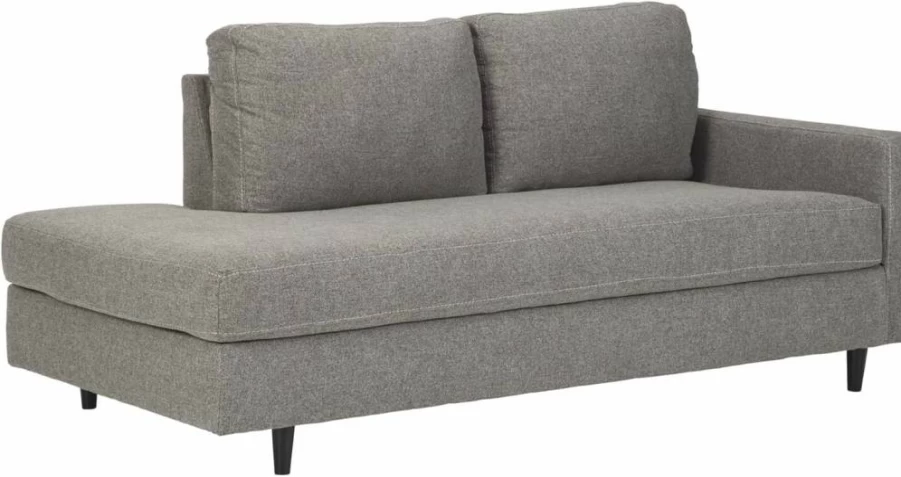 Signature Design by Ashley Lyman Modern Right Arm Facing Chaise Lounge - Mid Century Gray Sofa, Contemporary Living Room Furniture