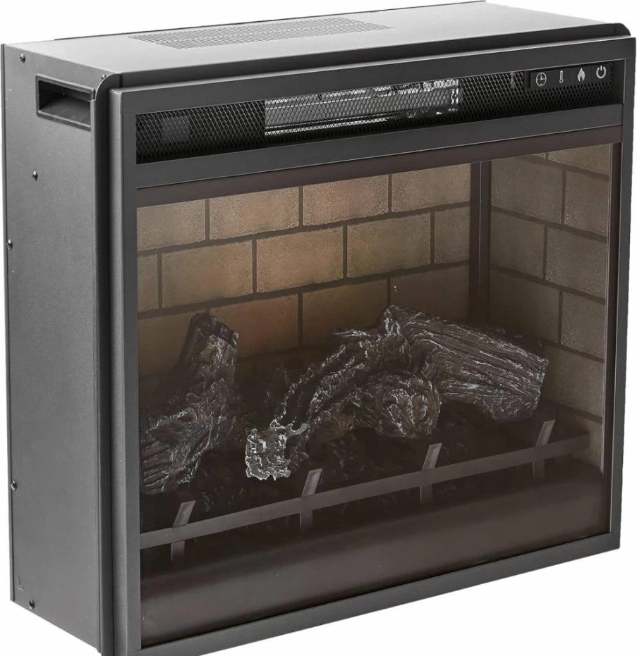 Signature Design by Ashley Large Black Infrared Fireplace Insert - Entertainment Accessories