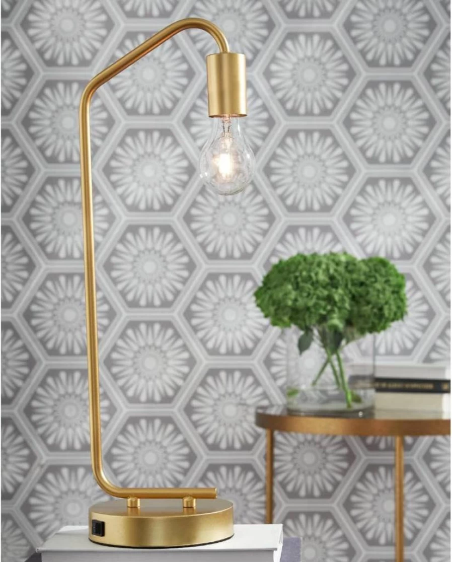 Signature Design by Ashley Covybend 21" Black Metal Desk Lamp - Industrial Minimalist Style for Home & Office