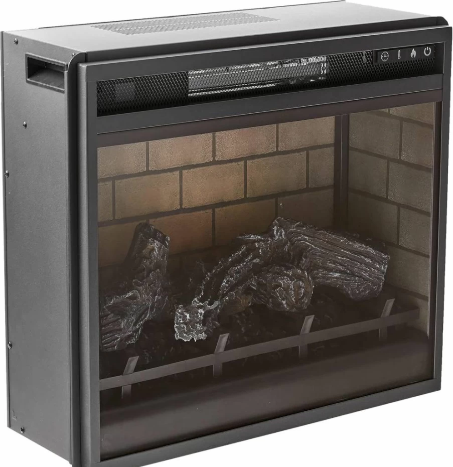 Signature Design by Ashley Large Black Infrared Fireplace Insert - Entertainment Accessories