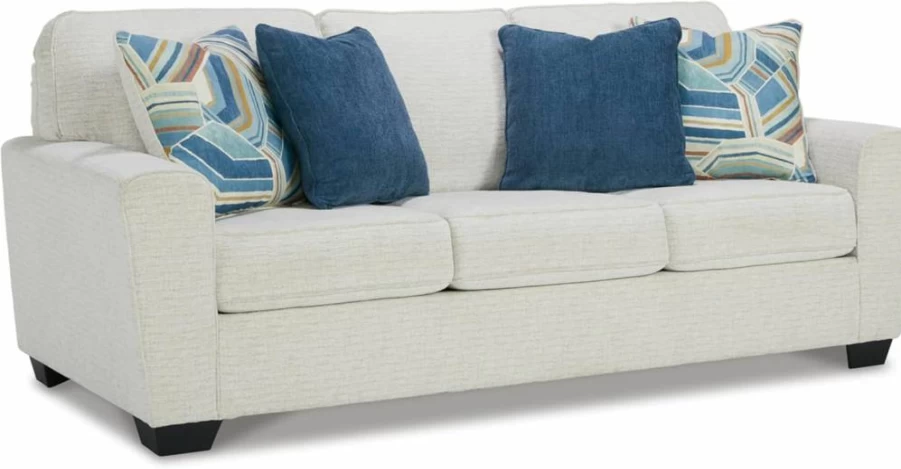 Signature Design by Ashley Cashton Blue Casual Living Room Sofa - Comfortable Fabric Couch