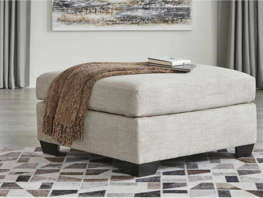 Signature Design by Ashley Mahoney Modern Oversized Dark Gray Accent Ottoman with Contemporary Style