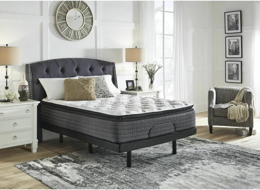 Signature Design by Ashley Twin XL Hybrid Mattress - 12 Inch Plush Gel Memory Foam, Edge Support for Cool Sleep & Pressure Relief
