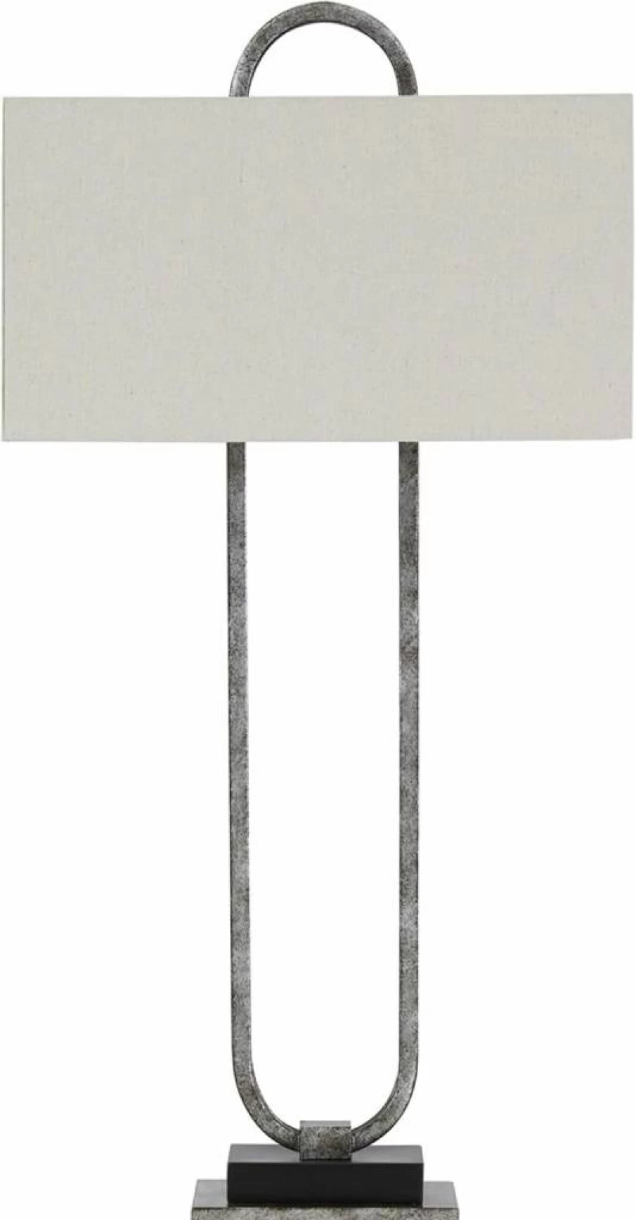 Signature Design by Ashley Malana 33" Modern Metal Table Lamp with Marble Base in Black & Brass - Contemporary Lighting