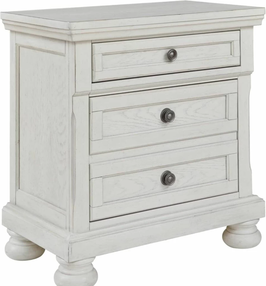 Signature Design by Ashley Robbinsdale White Traditional 2-Drawer Nightstand with Classic Style