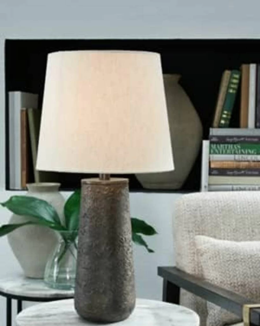 Signature Design by Ashley Chaston Modern Table Lamp Set - 2-Piece Antique Bronze Finish, Casual Lighting for Home Decor