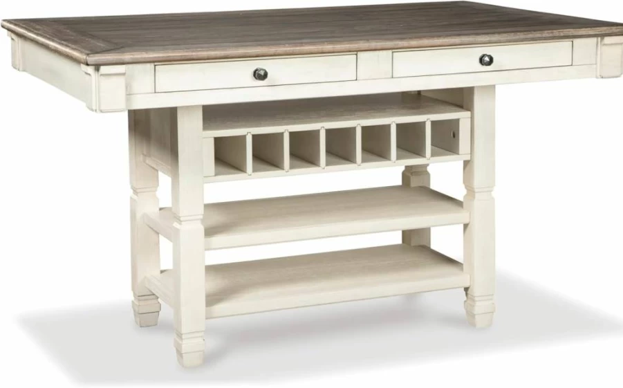 Signature Design by Ashley Bolanburg Two-Tone Counter Height Dining Table - Modern Kitchen & Dining Room Furniture