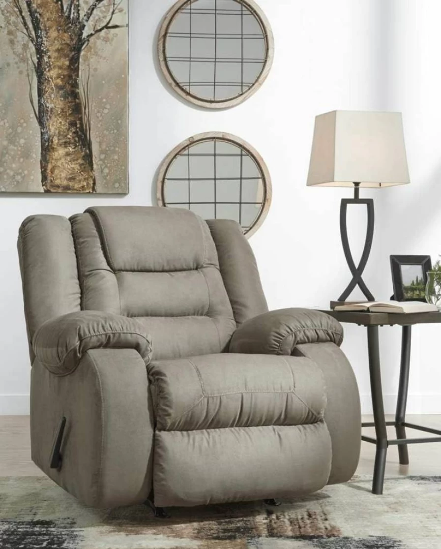 Signature Design by Ashley McCale Contemporary Gray Dual-Sided Reclining Sofa with Manual Pull Tab