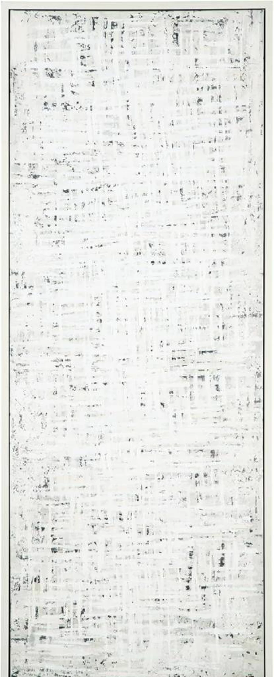 Signature Design by Ashley Daxonport Modern Textured Canvas Wall Art, 24x60 Inches, White and Gray Abstract Painting for Living Room Decor