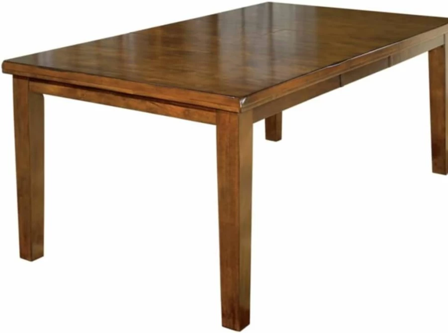 Signature Design by Ashley Haddigan Extendable Dining Table - Traditional Dark Brown Wood, Expands to Seat 8, Rectangular Design