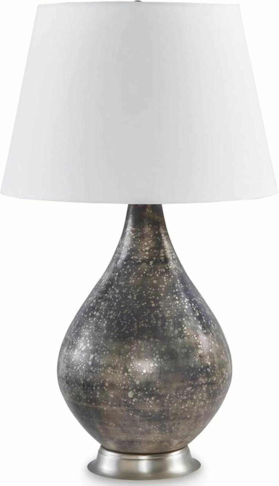 Signature Design by Ashley Bluacy 28.5" Antique Gray Traditional Glass Table Lamp