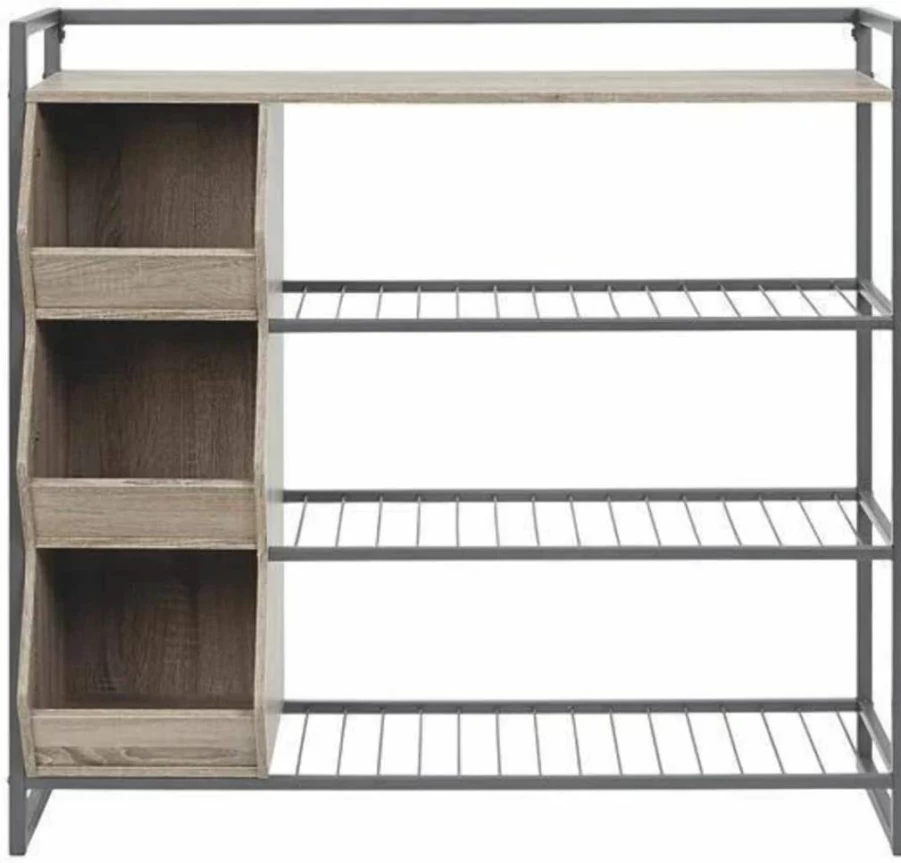 Signature Design by Ashley Maccanet Brown Shoe Storage Rack with Cubbies