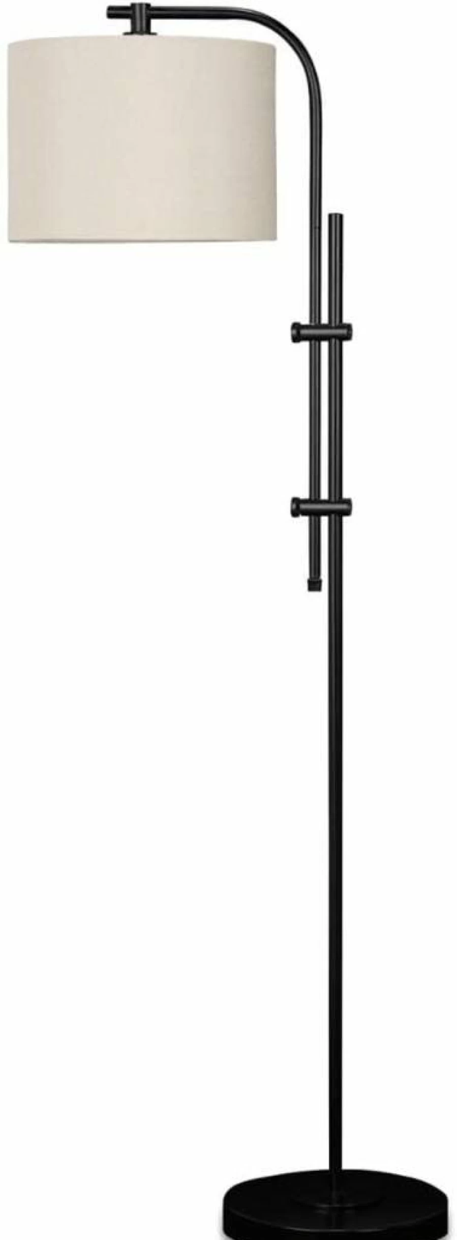 Signature Design by Ashley Baronvale 60" Adjustable Floor Lamp - Modern Black Metal Tall Standing Light for Living Room