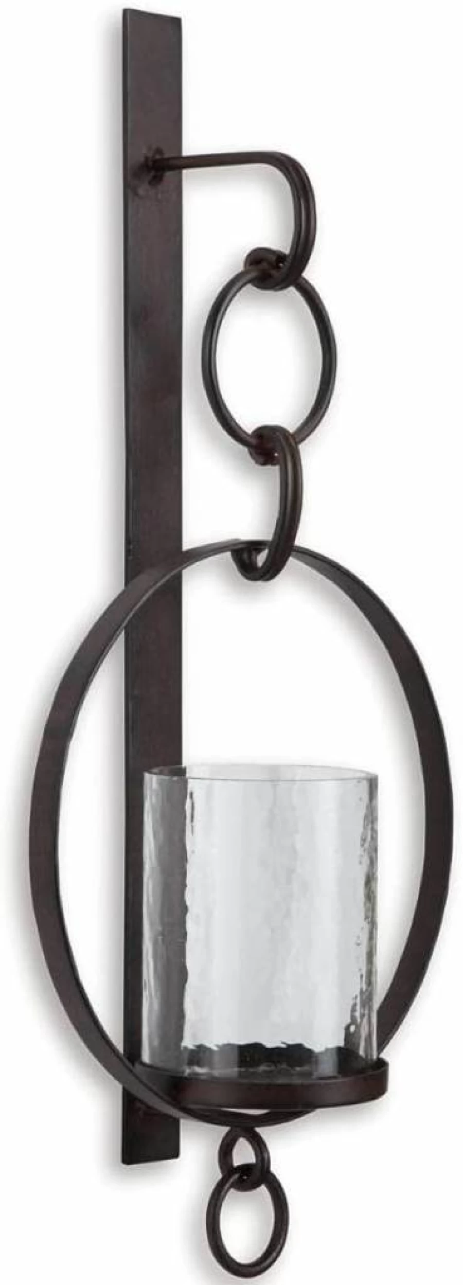 Signature Design by Ashley Ogaleesha Rustic Bronze Wall Sconce with Candle Holder - Brown Farmhouse Decor