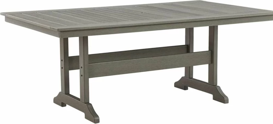 Signature Design by Ashley Visola Gray Dining Table P802-625, Modern Kitchen Table for 6