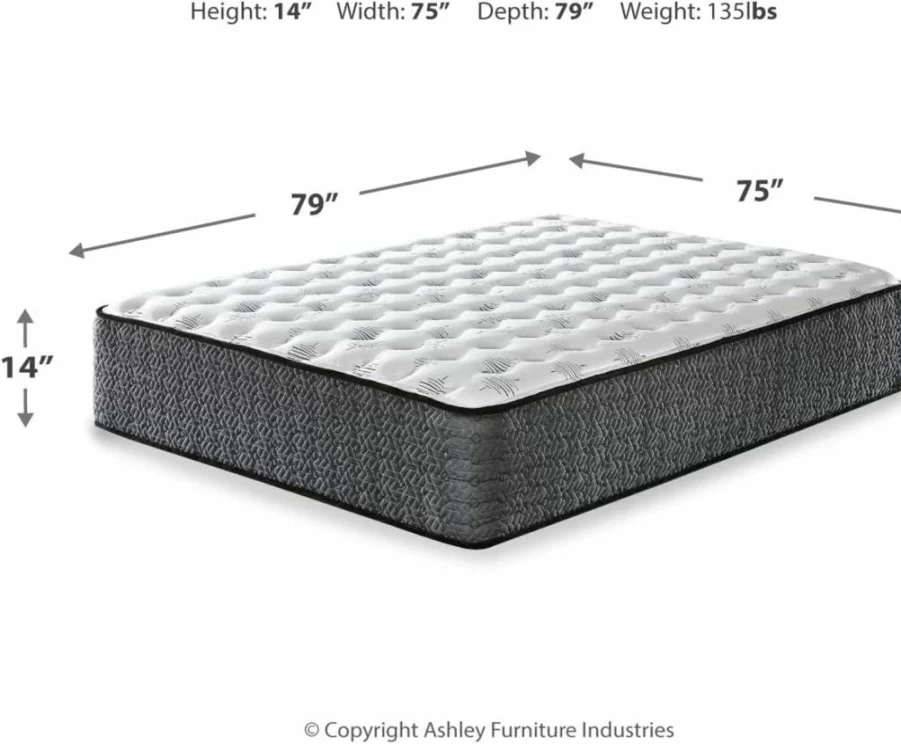 Signature Design by Ashley 12 Inch Hybrid Mattress - Medium Firm, Cooling Gel Memory Foam, Pressure Relief, Full Size