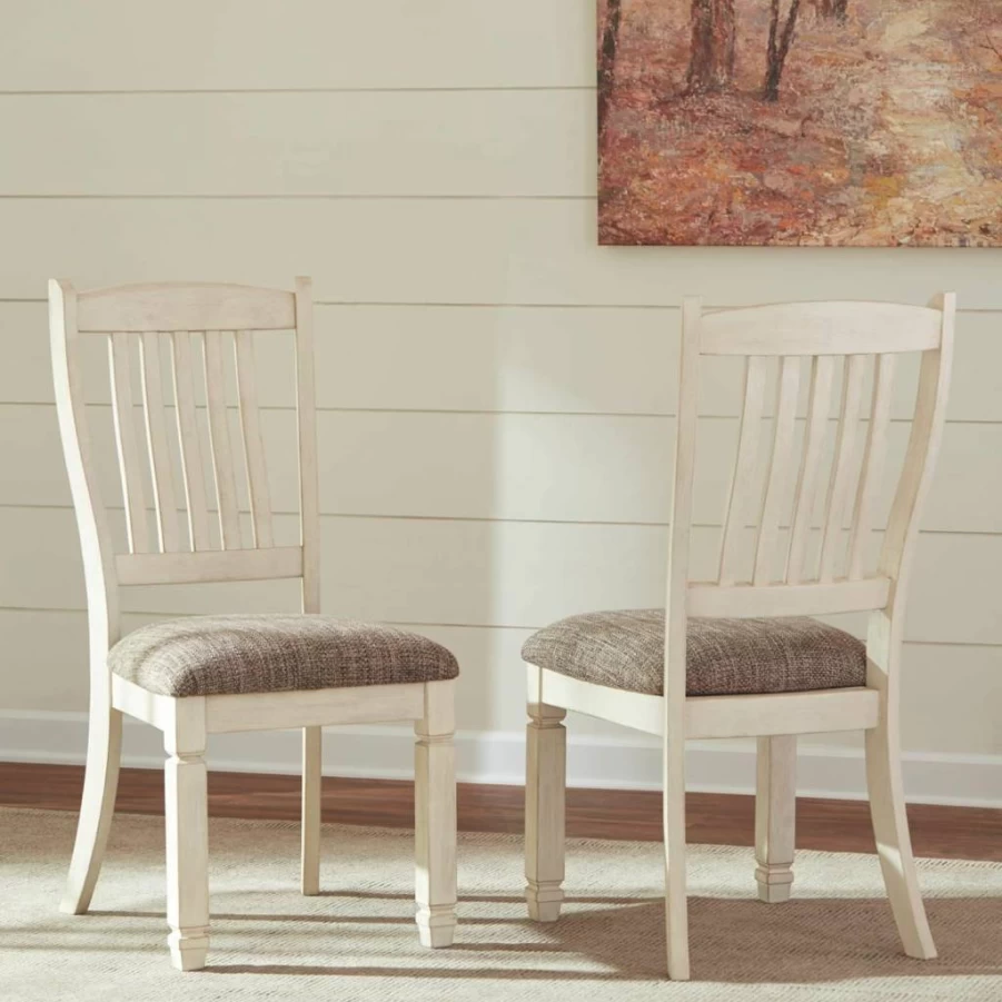Signature Design by Ashley Tyler Creek 20" Upholstered Dining Chair - Set of 2, Antique Black Finish, Modern Kitchen Side Chairs